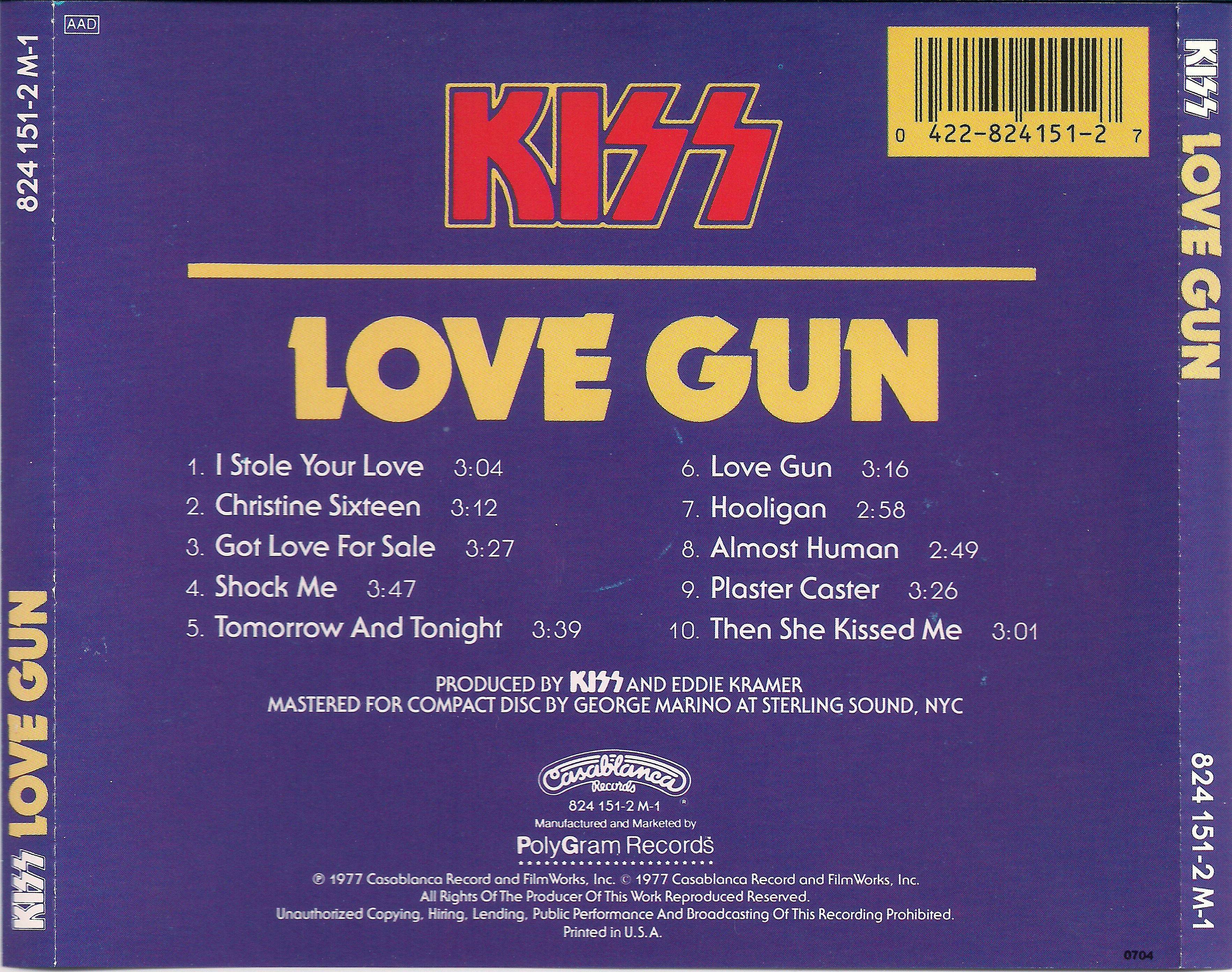 KISS Love Gun : Back.